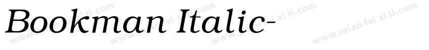 Bookman Italic字体转换